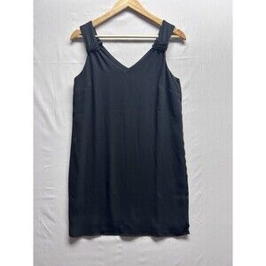 Adrienne Vittadini Women’s XS Little Black Dress Midi Flowy Sleeveless